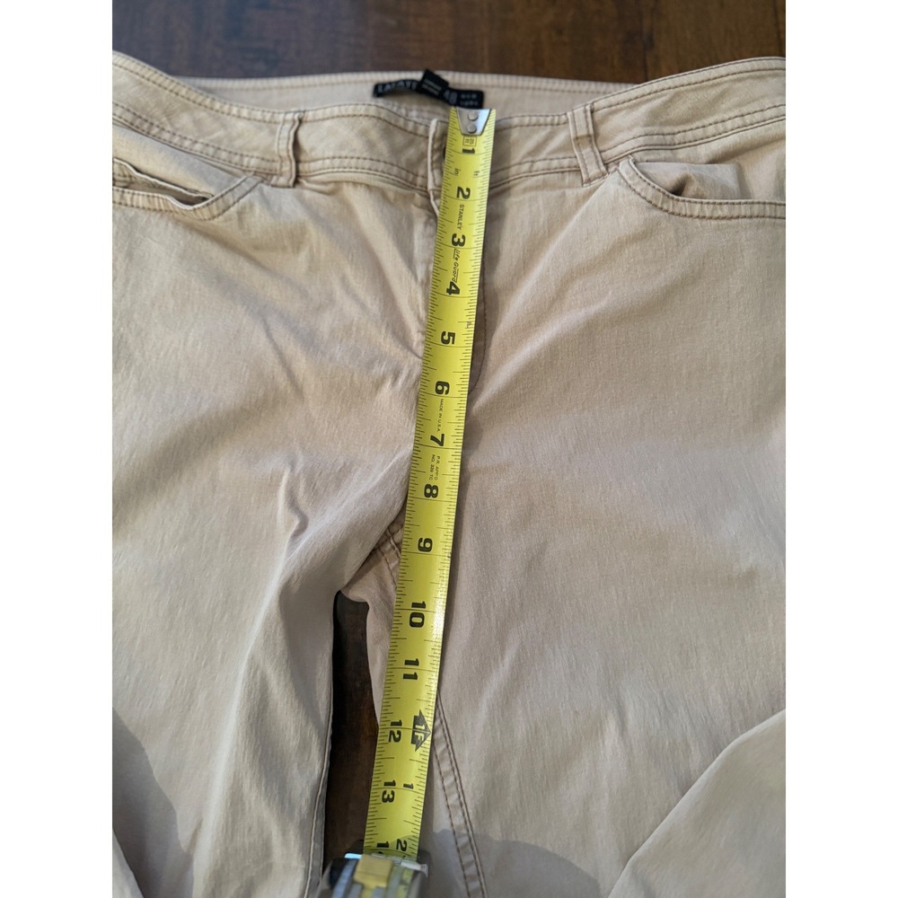 Lafayette 148 New York Tan Khaki Cuffed Slim Leg Pants Womens Size 6 - Picture 6 of 9